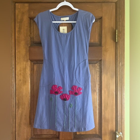 Synergy Organic Clothing Dresses & Skirts - Synergy Organic Clothing Size Small Blue Short Sleeve Dress. NEW with tags!